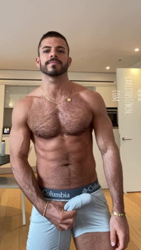Showing My Big Cock in White Shorts.