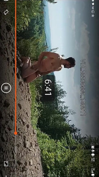Jerking off a Dick Outside on a Hill with a View
