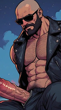 Hot Biker Men Cocks Out (ai)