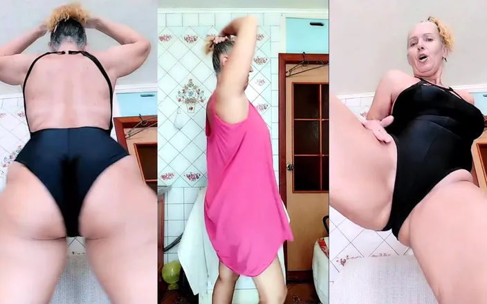 Lukerya: Attractive Black Swimsuit