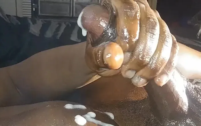 Big black cock BBCee: Close up Stroking My Big Hard Black Cock Moaning Cumshot