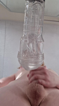 Trans Girl Fucks a Fleshlight While You Watch From Below