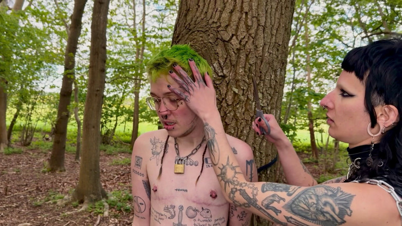 punkgoblin: T4t Forest Hair Cutting &amp; Piss Reward