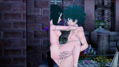 Deku fucks Tsuyu Asui, cums in her tight pussy, My Hero Academia hentai. Plus Ultra!