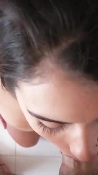 POV Blowjob and Cum on Boobs