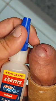 Super Hot Glue Secures the Dick to the Cock Ring.