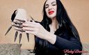 Kinky Domina Christine queen of nails: Czcij moje niebezpieczne czarne paznokcie na szpilki