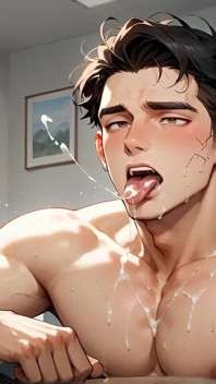Um cara beefy se inclina no escritório e ejacula em um money-shot tão intenso, é XXX!