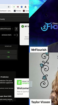Ortak sunucu Taylor Vixxen ile canlı 50 dakikalık Superbowl Pazar Mrflourish Podcast Yayını