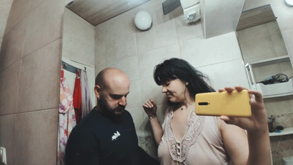 Hairy Homemade Amateur Orgasms: Pissing in husband's mouth - humiliation fetish
