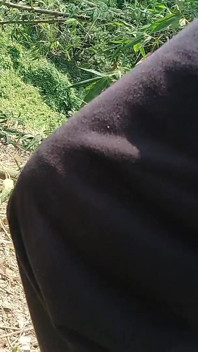 While Roaming in the Field, He Started Hitting the Hilt