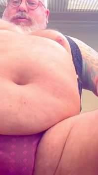 Dominant Big Bear Smushed You with Big Balls and Cum Gets All Over You