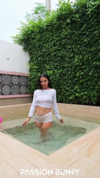 Wet Clothes Flashing in Swimming Pool