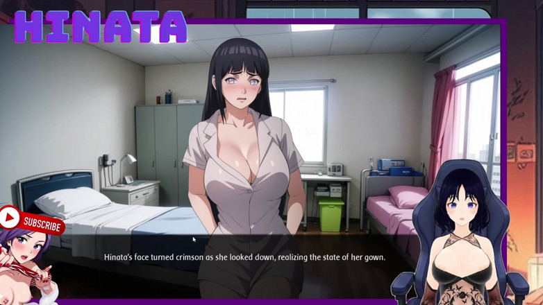 Hinata Queen: 我偷看日向穿着病号服和浴袍在医院锻炼，一切都透明