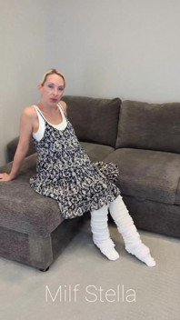 Doubled up Slouch Socks in a Dress