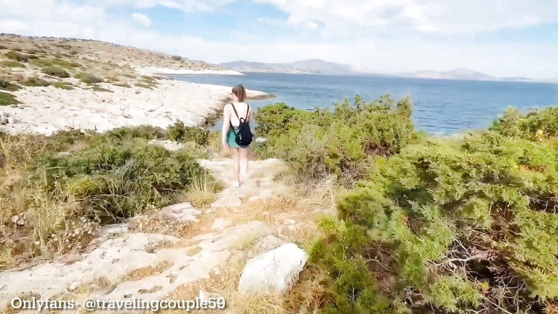 Dream Justin: Procházka a šukání v Řecku u moře v Řecku a šukání venku