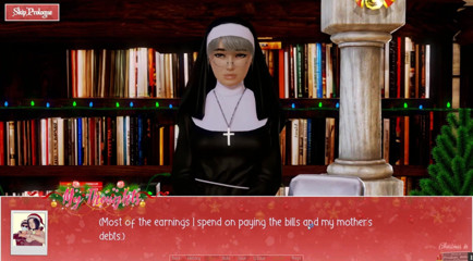 Cumming Gaming: Unlimited Christmas [Xmas hentai pornplay] Ep.4 Slutty nun shows her huge...