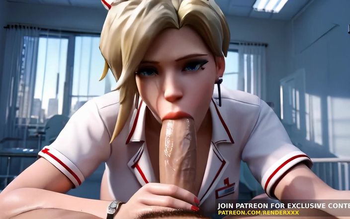 3D-Hentai Games: 3Dアニメーション: オーバーウォッチ - 病院の慈悲看護師制服特別ケア無修正変態