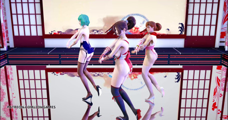 3D-Hentai Games: GigaReolEVO - Vício em striptease Mai Shiranui Tamaki Kasumi