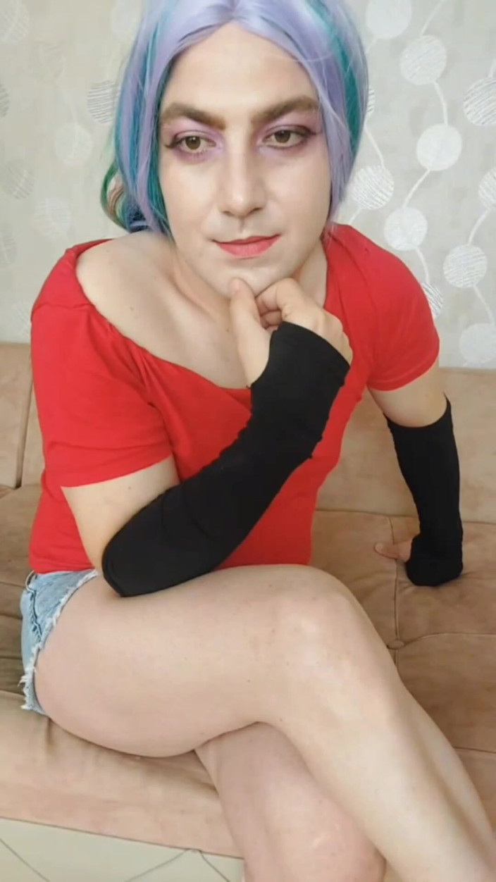 Kitty_Cross: Kovboy kız tarzı renkli kıyafet tatlı travesti