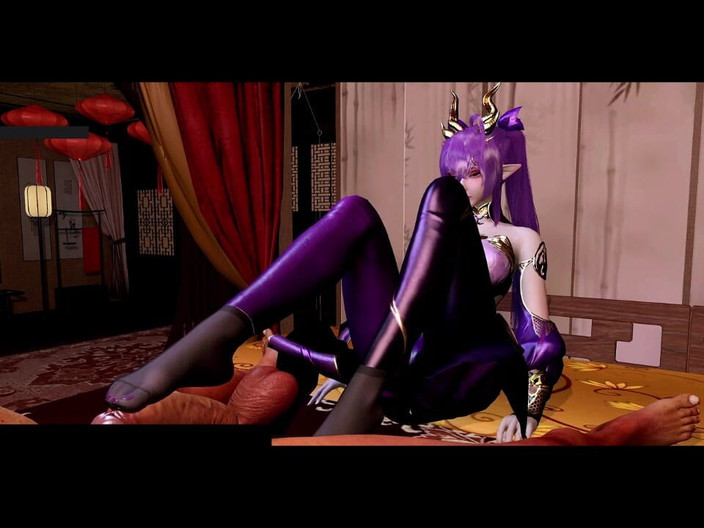 X Hentai: 3D curves glow: culone ragazza unchained - Animazione 3D Hentai