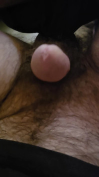 Laid Back POV in Bed with My Shorts Downs and Drop of Precum