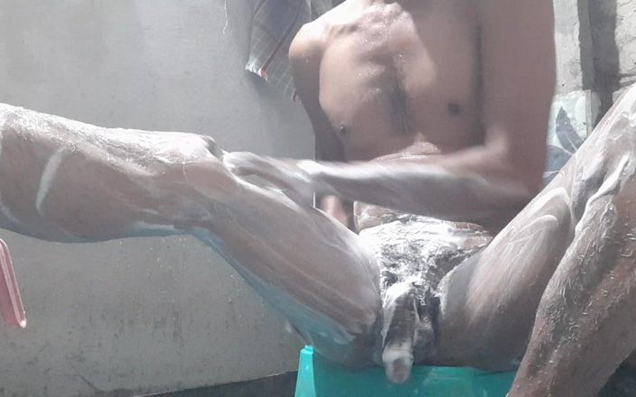 Che: लंड काला बड़ा बाथरूम शॉवर भारतीय आदमी
