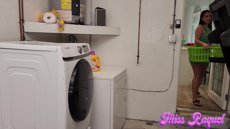 Miss Raquel: Big Booty Latina MILF Bent Over and Fucked in Dryer