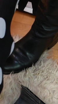 Polka Kropka Rajstopy i but dokuczać w Black Minidress