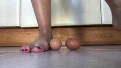 PriyaNaavya: Crushing Eggs with Her Sexy Barefeet