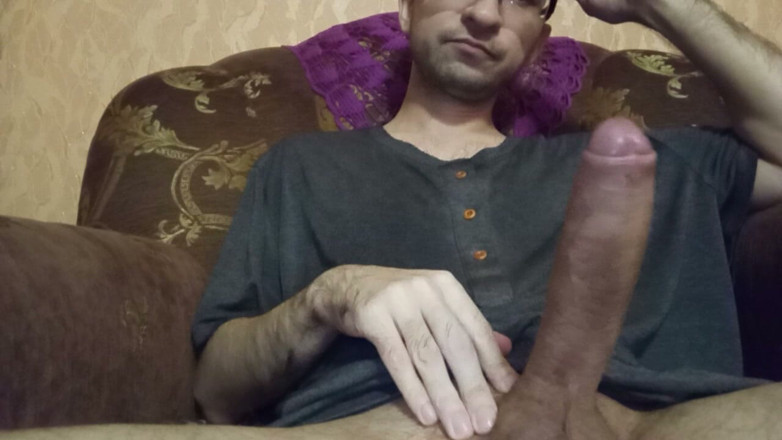 Alex Metallov: I Strocking My Big Hard Cock. Full Balls of Cum