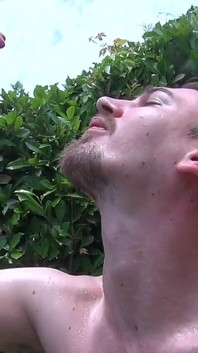 Big Tittied Tattoed Blonde Babe Pisses a Guy with Huge Cock on His Face and He Enjoys Every Drop of Her
