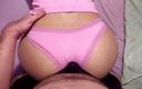 College couple: Assjob doggystyle dry humping cum en ropa interior