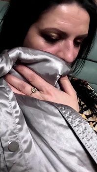 Smoking Fetish, Bomber Jacket Destruction and Dirty Masturbation in a Glossy Nylon Jumpsuit
