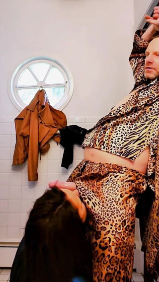 Satin Fetish King: Satin fetish luscious Milf sucks satin fetish king's cock