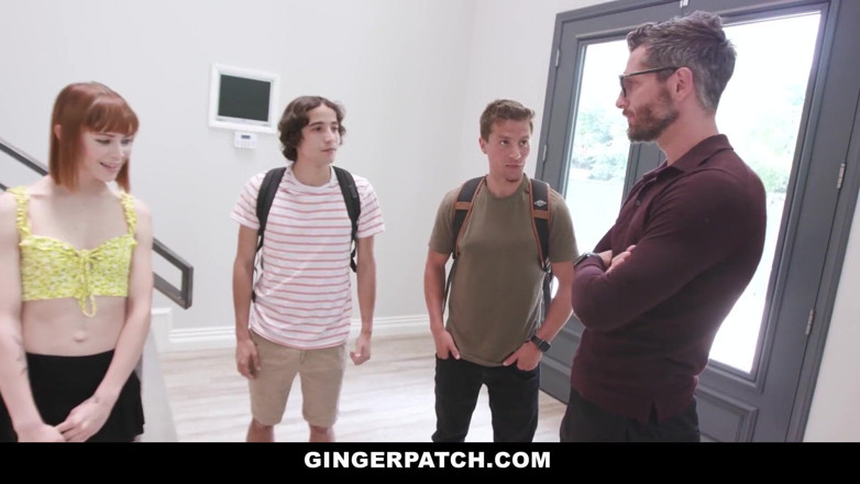 Team Skeet: Girlish redhead gets rammed