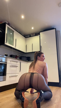 Pantyhose joi berjahit undur pancutan mani