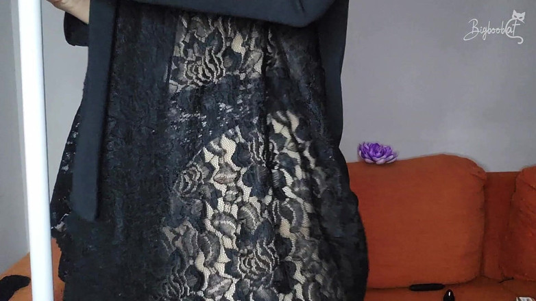 BigBoobCat: Vyzkoušejte moje velká přírodní prsa, když masturbuji s maskou mé...