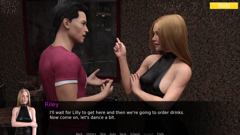 3D Cartoon Porn: Erotica 4 - Riley, Ren y Lilly bailan en el bar y...