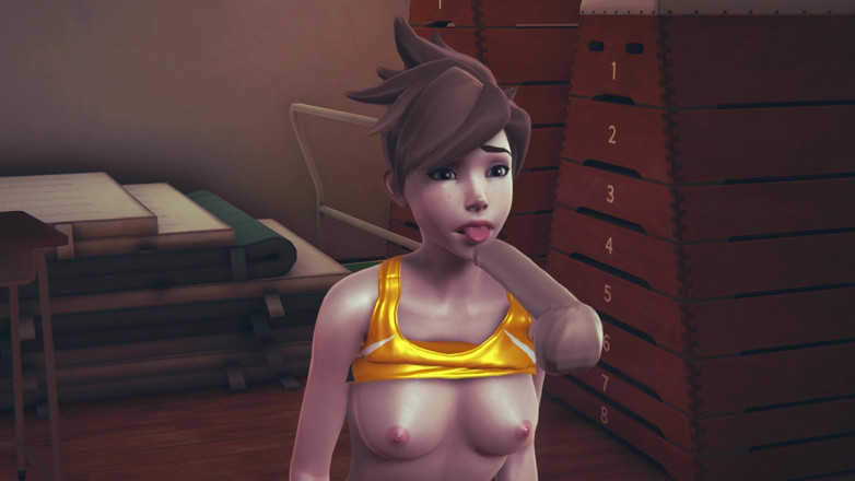 Waifu club 3D: Tracer lame polla y se pone facial