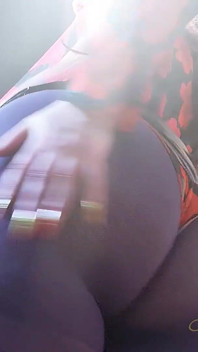 Purple Nylon Ass Worship