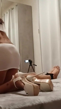 MILF Ties up Her Man and Plays with His Cock