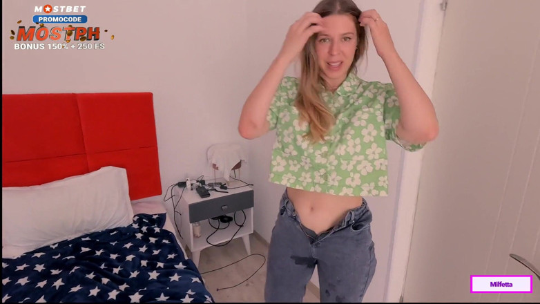 Milfetta: Blocat în pantalonii mei! Câtă spermă a luat ca să iasă...