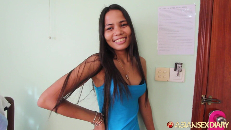 Sex Diary: AsianSexDiary Skinny Pinay rides big white cock in hotel room