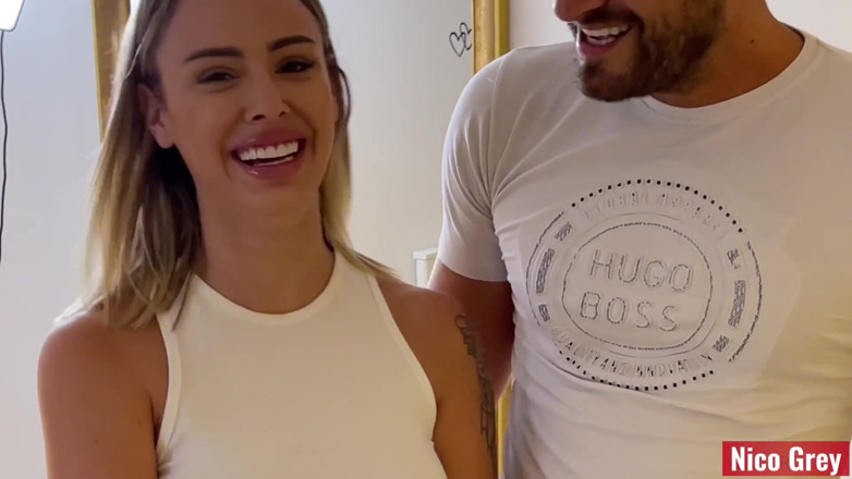Johnny Grey: Amateur POV FFM Threesome Sex with Lya Missy and Yoya...