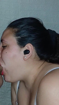 Argentinian Bitch Sucks Cock and Lets Cum Come on Her Face