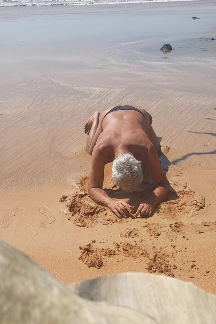 Ladysilvas: Ladysilva on the Beach in Very Sexy Panties Her Big...