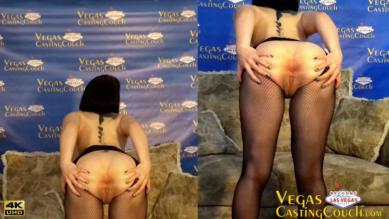 Vegas Casting Couch: Asiática Linda MILF En Primer Plano, Masturbación Anal Con Garganta...