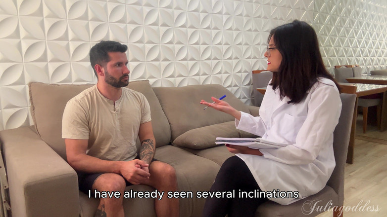 Shamelesscouple: चिकित्सा सत्र डॉ जूलिया अंत में वीर्य निकालने में आपकी मदद करती हैं