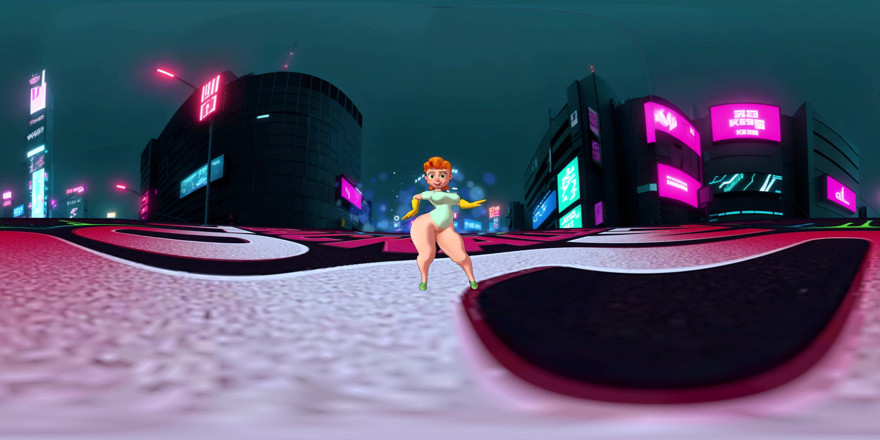 VR-Backalleytoonz: Büyük götlü orta yaşlı seksi kadın şişman götünü sallıyor